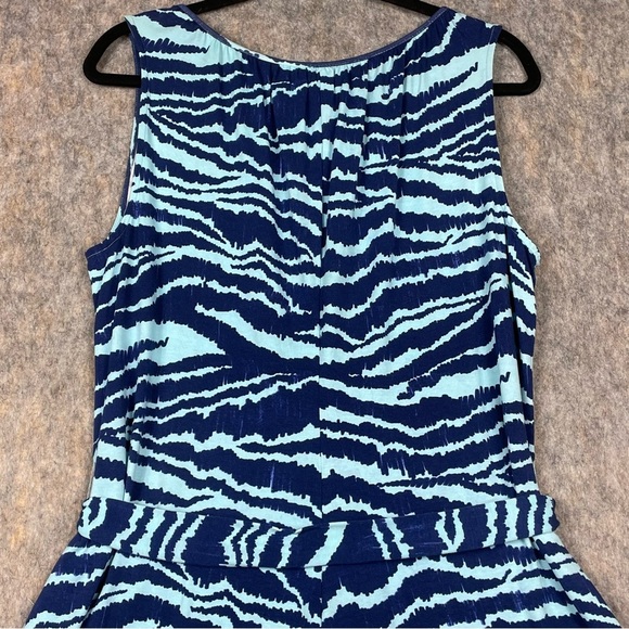 Lands End Tiger Print Resort Cruise Vacation Beach Casual Midi Sundress - Sz L - Picture 12 of 16